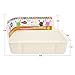 Small Rabbit Litter Box Toilet Box and Guinea Pigs, Chinchilla, Ferret, Galesaur, Small Animals (Beige) (M)