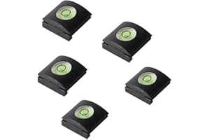 ZOSTLAND Practical SLR Camera Hot Shoe Boot Cover Cap, Bubble Level Shoe Protector,Compatible with Sony Fuji Canon Nikon Pentax Leical. (5pcs Level)