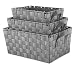 Whitmor Woven Strap Storage Baskets S/3-Gray primary
