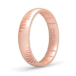 Enso Rings Etched Thin Silicone Rings - Comfortable