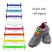 LattoGe No Tie Shoelaces for Kids and Adults - Slip On Tieless Lace Waterproof Silicone Flat Elastic Shoe Laces Strings for Athletic Running Sneakers Boots Board and Casual Shoes