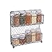 DII Farmhouse Vintage Decorative Metal Pantry Spice Rack Organizer, 9.45Lx2.3Wx10H, 2 Tier Spice Rack - Rustic