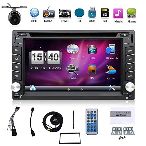 BOSION Navigation Win CE product 6.2-inch Double DIN in Dash Car Dvd Player Car Stereo Touch Screen Support SWC USB Sd Mp3 FM AM Radio for Universal Car With Backup Camera