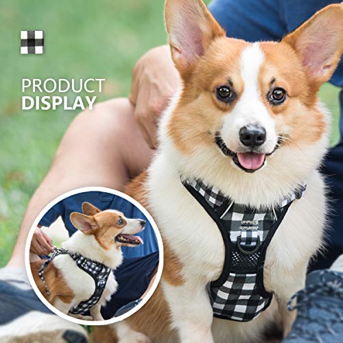PoyPet No Pull Dog Harness, [Neck Release] Reflective Adjustable No
