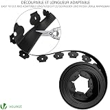 VOUNOT Lawn Edging 10m with 30 Pegs 4mm Thick Black Plastic Border view 5