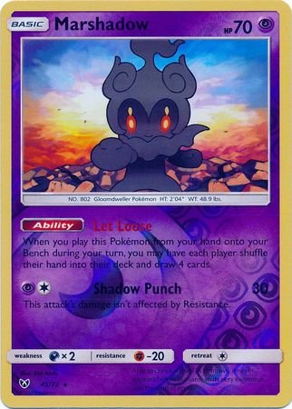 Marshadow - 45/73 - Holo Rare - Reverse Holo - Sun & Moon: Shining Legends