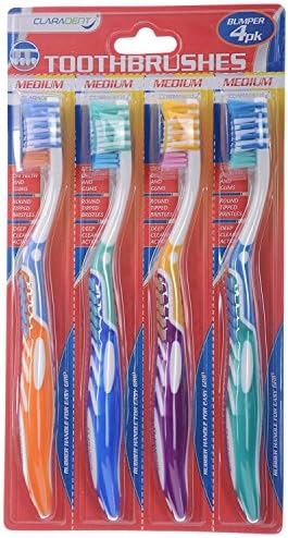 Claradent 4 Pack Toothbrushes - Bumper Family Pack
