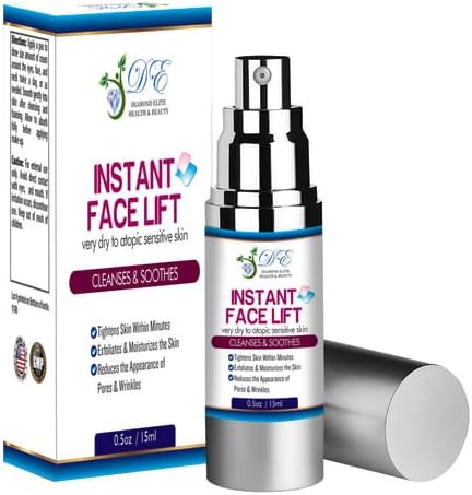 Diamond Elite’s Instant Face Lift Formula - Tightening Cream - NATURAL ANTI AGING SKIN CARE MOISTURIZER - LOOK YOUNGER - REDUCE WRINKLES - REMOVE SIGNS OF AGING - 100% MONEY BACK GUARANTEE!