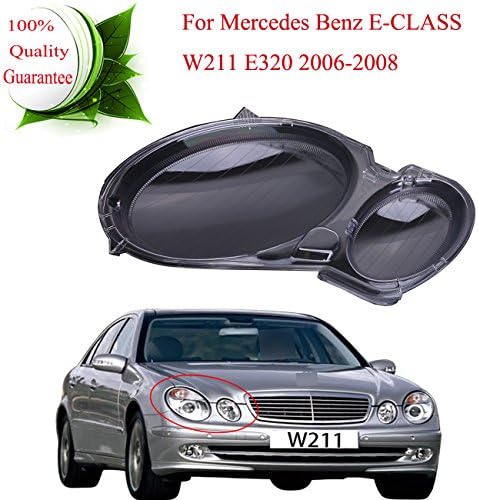 General Mega (Right: Passenger Side) Headlight Headlamp Lens Plastic Shell Cover For Mercedes Benz E-CLASS W211 E320 2006-2008