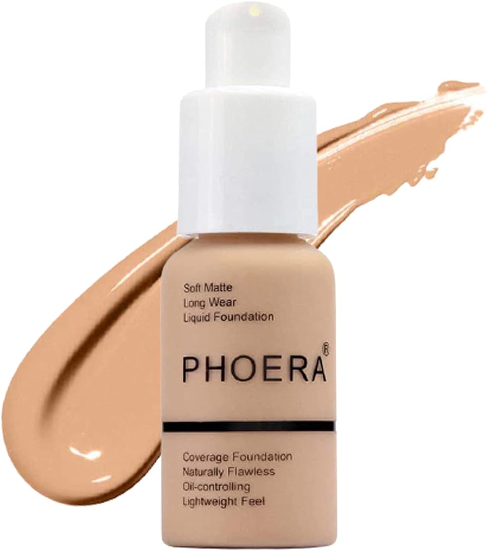 Glamza PHOERA Foundation Concealer Full Coverage Matte 104 Buff Beige UK