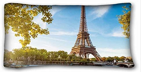 Custom Characteristic ( City Seine Paris Paris La tour Eiffel France Eiffel Tower ) DIY Pillow Cover Size 20"X36" suitable for King-bed