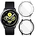 [2 Pack] Wistore Screen Protector Case for Samsung Galaxy Watch Active 40mm, All Around Ultra-Thin Soft TPU Clear Touch Screen Protector Bumper Cover Case (Black & Clear)
