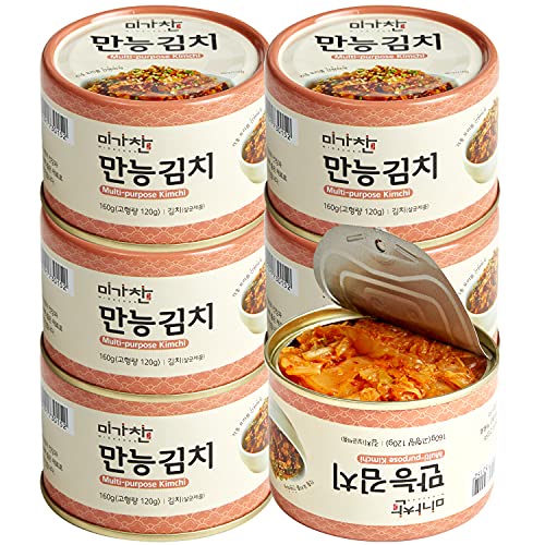 Korean Canned Napa Cabbage Kimchi, MultiPurpose Kimchi, 5.64oz(160g