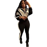 Adogirl Women Tracksuit Set 2 Piece Sweatsuit Outfits Long Sleeve Full Zip Up Cropped Jacket Leggings Pants Workout Sets