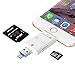 iMoreGro 3 in 1 iFlash Drive USB Micro SD SDHC TF Card Reader Camera Memory Card Reader Compatible with All Device