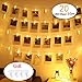 Zedoli Waterproof 20 LED Photo Clips String Lights, Battery Powered,String Lights for Indoor/Outdoor Decorate,String Lights with Photo Clips for Hanging Pictures,Cards and Artwork(10 Ft,Warm White)