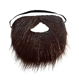 Brown Faux Fake Pirate Buccaneer Old Man Beard