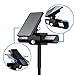 USB Solar Lights 200Lumens Max, Hallomall 360°Outdoor Solar Motion Lights Spotlights,Waterproof Dual Head Solar Garden Lawn Yard Pool Landscape Wall/In-ground Lights (2, white)