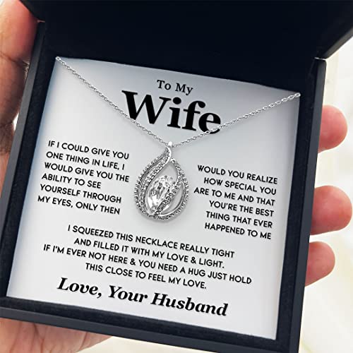 TRYNDI To My Wife Necklace from Husband - Soulmate, Girlfriend, Fiance Gift for Anniversary, Birthday, Christmas, Valentine's Day, Mother's Day - Romantic Wife Christmas Gift ideas