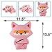 Anboor 5.3 Inches Squishies Ninja Jumbo Fox Slow Rising Squishies Kawaii Scented Soft Animal Toys Pink