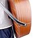 Mugig leather guitar strap guitar accessory adjustable from 127 cm to 145 cm in length with 8 cm wide pad sturdy suitable for all electric guitar and bass black/brown (black)
