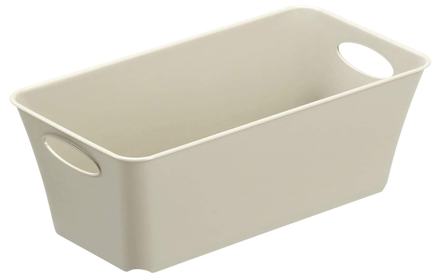 Rotho, Living, Storage basket 2 l, Plastic (PP) BPA-free, cappuccino, 2l (25,2 x 13,4 x 9,0 cm)