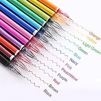 Hapree 12 Colors Gel Pen Set with Diamond Tip 0.5 mm Fine Point Colored Gel Ink Pens for Writing Note Taking Coloring Books Bullet Journal