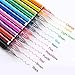 Hapree 12 Colors Gel Pen Set with Diamond Tip 0.5 mm Fine Point Colored Gel Ink Pens for Writing Note Taking Coloring Books Bullet Journal