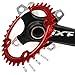 FOMTOR 32T Chainring 104 BCD Narrow Wide Chainring with 4 Bolts 9 10 11 Speed for Road Bike, Mountain Bike, BMX MTB Bike (Red)