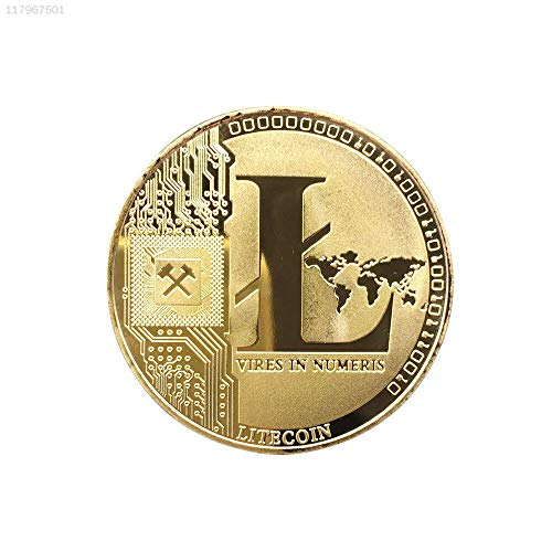 ELECTROPRIME 0877 Litecoin Art Electroplate Souvenir Coin Collectible Two Sides Crafts