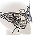 Qinlee Mask Ladies Butterfly Shape Lace Eye Mask Venice Mask Lace Cosplay Venetian Halloween Costume Party Masquerade Mask Black for Venetian Carnival Costume Party, White (Butterfly)