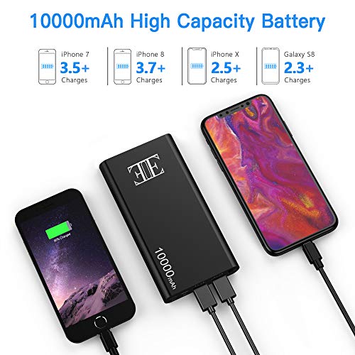 image for Eui External Battery,2 USB Outputs Portable Charger Power Bank with Ty