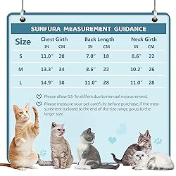 SUNFURA Cat Recovery Suit, Cat Onesie for Cats