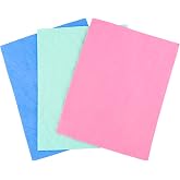CYFUN DESIGN 3 Pack Stamp Shammy Cleaning Suede Cloth Natural Stamp Cleaner for Cleaning Stamps Glass Mat Super Absorbent Towel Stamp Cleaning Cloth for Your Stamps and Craft Supplies 8" x 6"