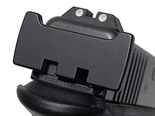 NDZ Performance for Glock Rear Ambi Speed Slide Racker Plate MOS Optics Black for Gen 1-5 Most Models Laser Engraved Image: Lacrosse Sticks Crossed