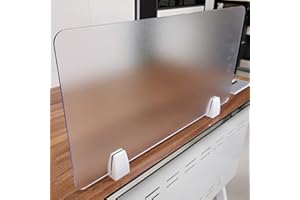 Nisorpa 4PCS Desk Dividers Privacy Desk Panel,Frosted Acrylic Partitions with Clips,Classroom Privacy Shield for Student Desks Protective Noise and Visual Guard for Office,School - 23.6 "L X 15.8 "W