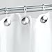 InterDesign Forma Mini Shower Curtain Hooks - Set of 12, Brushed Stainless