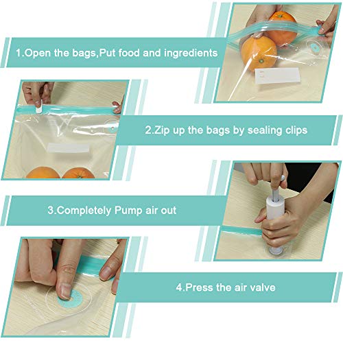 Sous Vide Bags 30 Reusable Vacuum Food Sealer Bags for Anova, Joule