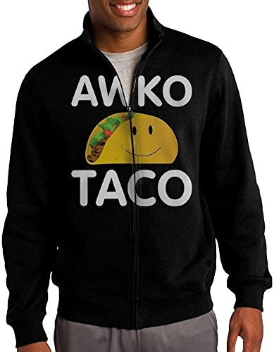 Anzhuzhen Awko Taco Men's Solid Stand Collar Zipper Jacket Size M