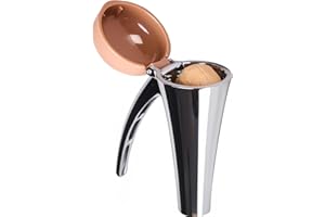 Zheigaoxea Nut Cracker,Heavy Duty Nut Cracker Tool with Splash-Proof Brown Lid,Long Leverage & Spring Return Nutcracker for E