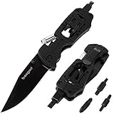 beegod Folding Survival Knife Multitool include Flathead and Phillips Screwdriver for Hunting and Tactical