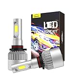 9006/HB4 LED Headlight Bulbs, ONEWELL 60W 6000K 6000LM Extremely Bright Xenon White-Advanced COB Chips Low Beam/Fog Light Bulbs Conversion Kit, 2-YEAR WARRANTY(Pack of 2)