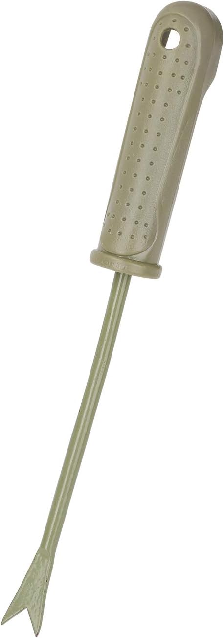 Worth Garden Weeder Small Green Carbon Steel Straight Weeder - Short Handle Garden Tools Landscaping Steel Weeder for Lawn, Garden Weeding - T621A00