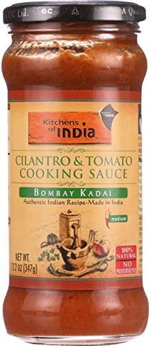 Kitchen Of India Cooking Sauce - Cilantro and Tomato - Bombay Kadai - 12.2 oz - case of 6