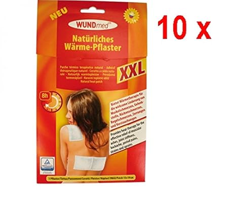 10 x Wundmed Wärme Pflaster XXL - 1 Stück (19 x 13 cm)