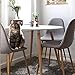 Kitchen Dining Chairs Side Dining Room Chairs Set of 4 with Sturdy Metal Legs Wood Look for Restaurant Home Living Room,Grey