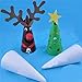 Pandahall White Foam Crafts DIY Decorations Styrofoam Craft Supplies for Christmas , Wedding ,Party , School and Modeling Projects 10pcs (Cone)