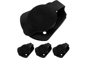 DIYEAH 4pcs Kayak Flush Mount Fishing Rod Holder Gasket Cover Set, Plastic Rod Holder Cap for Outdoor Kayak