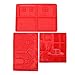 Gingerbread House Baking Tray for Christmas Desserts, Chocolate, Candy (Silicon, 3 Pieces)