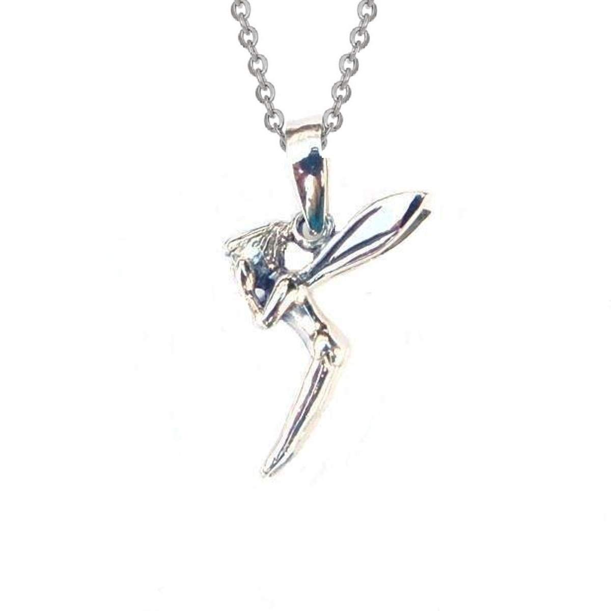 925 Sterling Silver Fairy Angel Wings Necklace Earrings Birthday Anniversary Christening Gift Girls Women (Enchanted Fairy Necklace)